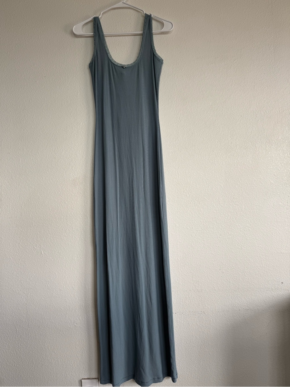 SKIMS Artic Soft Lounge Lace Scoop-Neck Maxi Dress